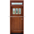Single Front Entry Solid Wood Glass Door Design